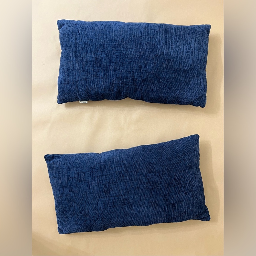Blue Textured Throw Pillows